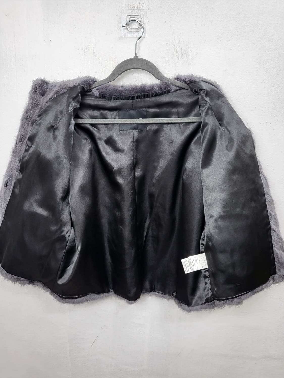 MEREHANE 천연밍크 모피숏자켓 그레이실버 S 90 새제품 상품이미지9