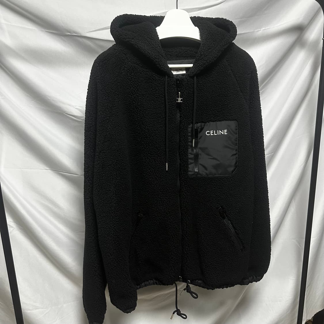 [2XL/새상품] 셀린느 오슬롯 프린트 플리스 후드 후리스 상품이미지2