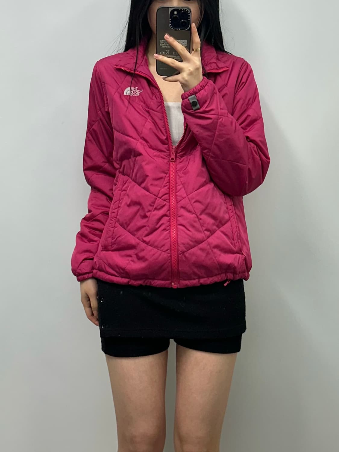노스페이스 핑크 퀼팅 경량 패딩 상품이미지1