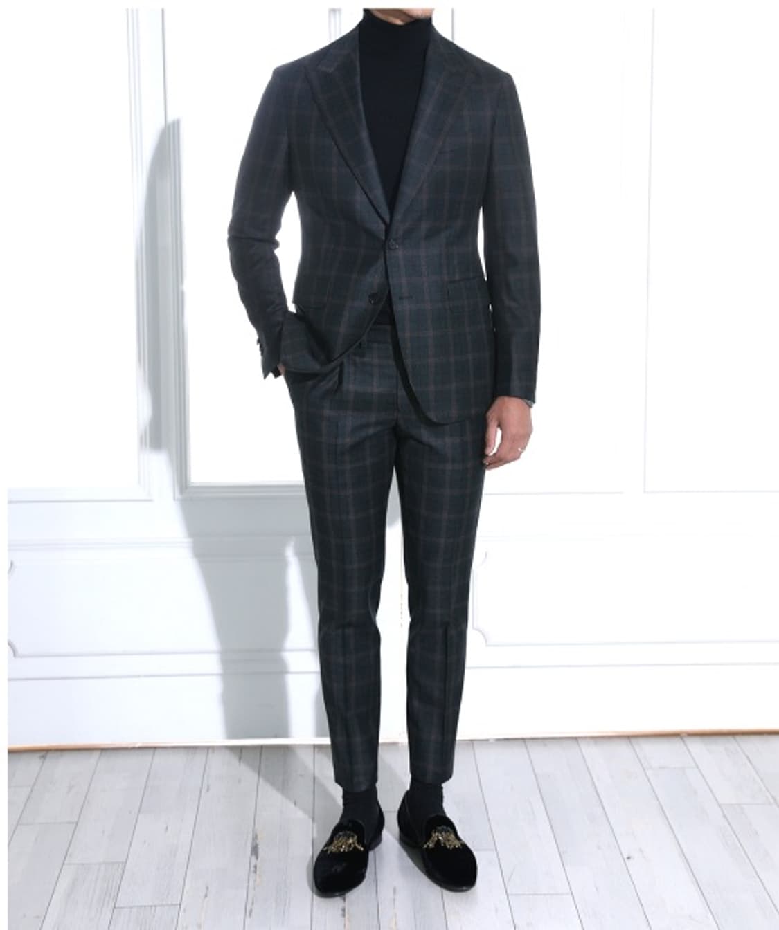 엘가노벰버 체크 수트 상품이미지5