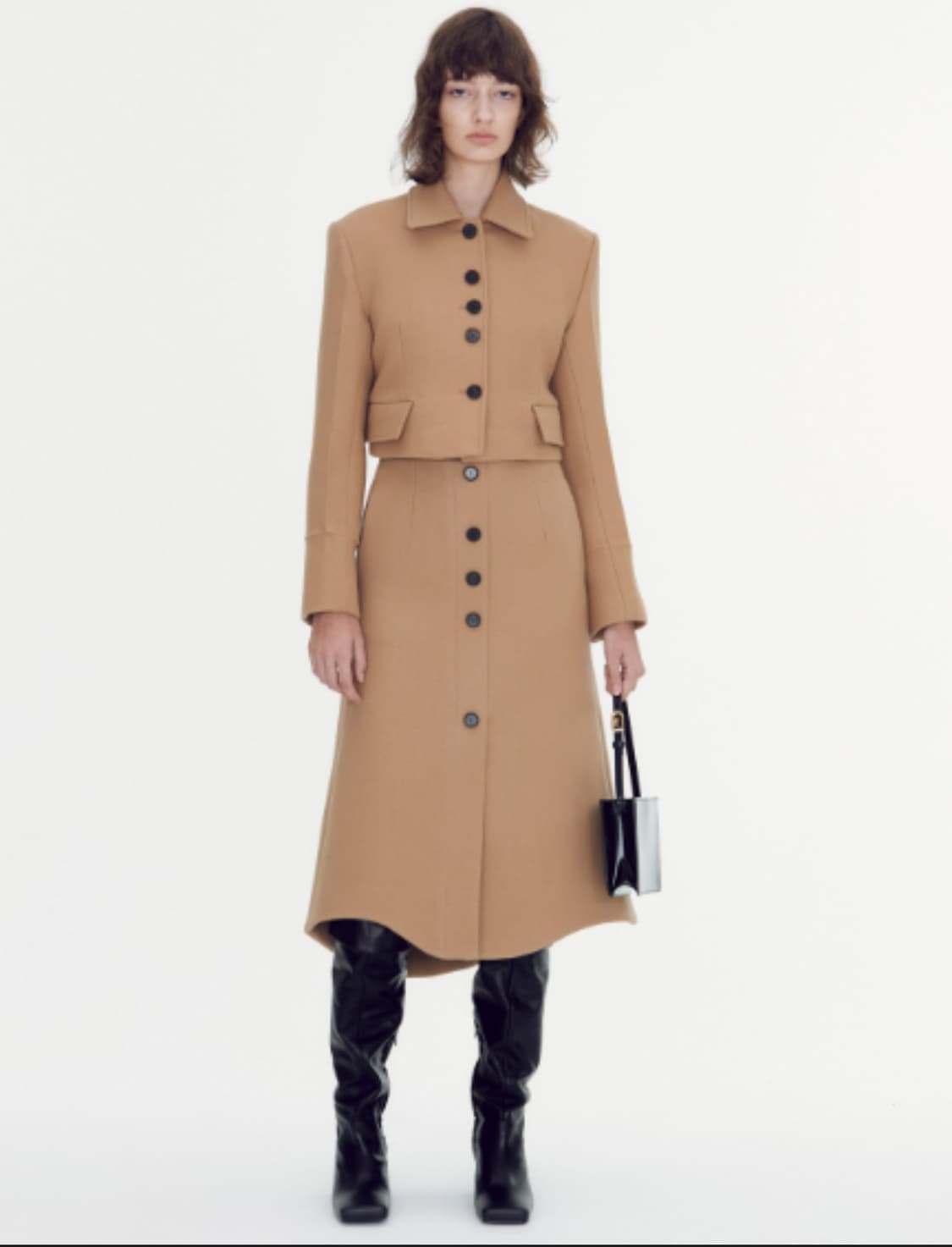 렉토 베이지 크롭 자켓 상품이미지2