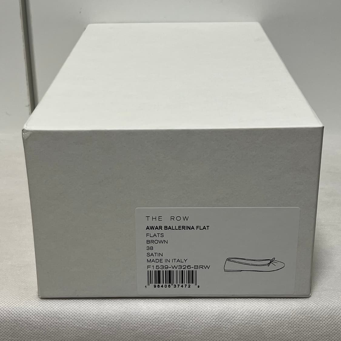 [38]더로우 AWAR 발레리나 플랫 슈즈/실크 새틴 브라운 상품이미지9
