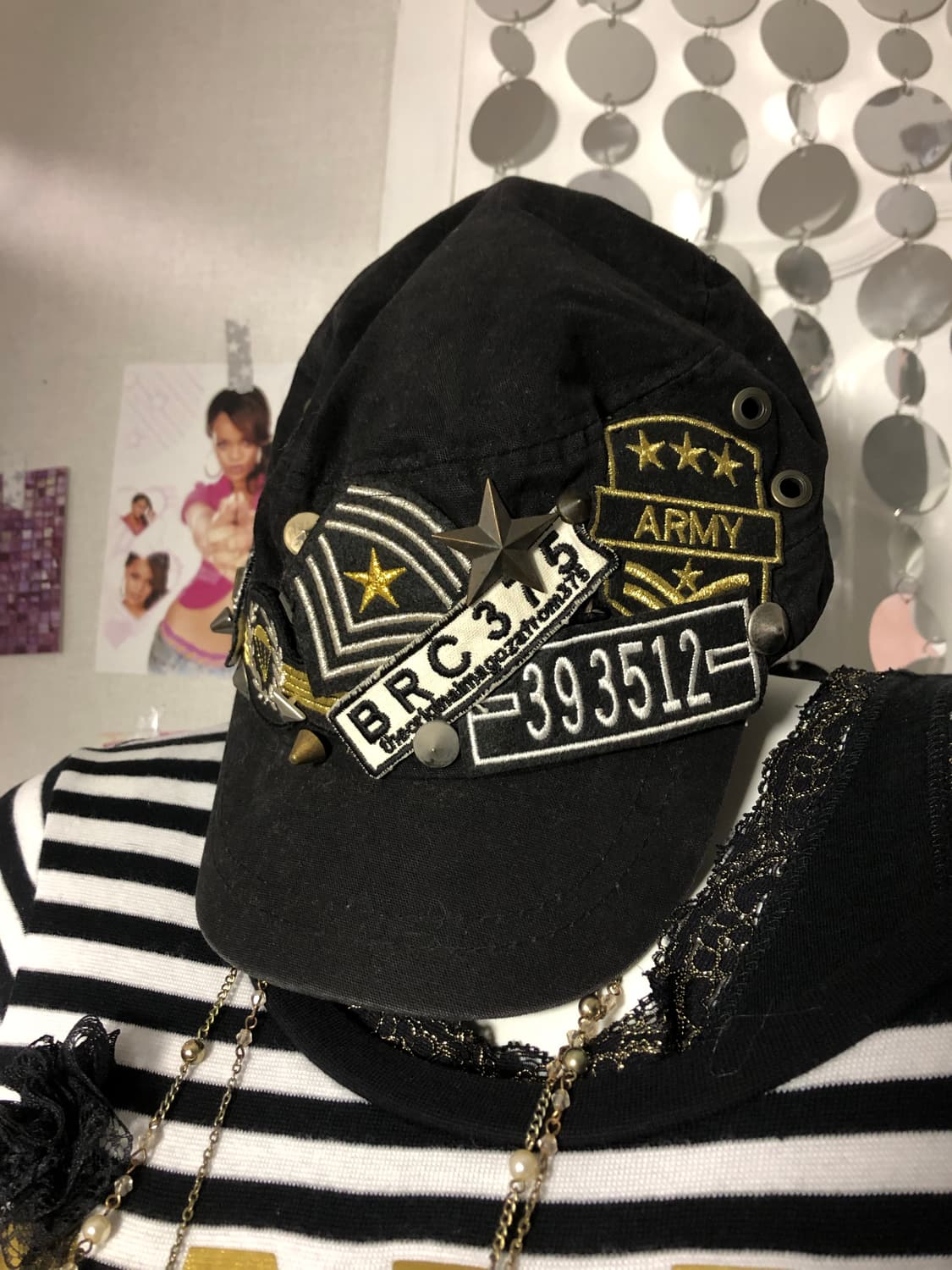 Black y2k cubic cap 상품이미지1