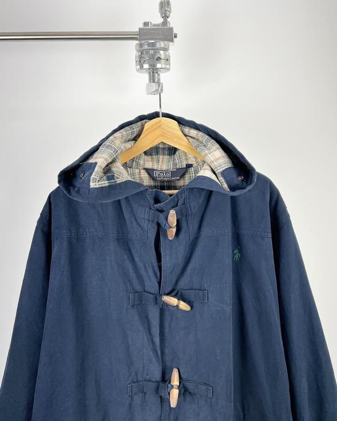 폴로 랄프로렌 네이비 포니로고 코튼 더플 코트. 상품이미지2