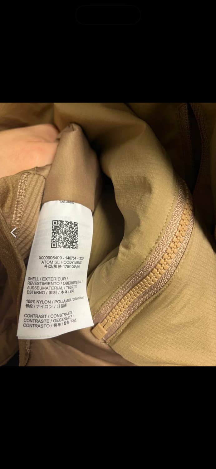 아크테릭스 아톰 SL 후디 타츠 남성 175/100A(M) 상품이미지3