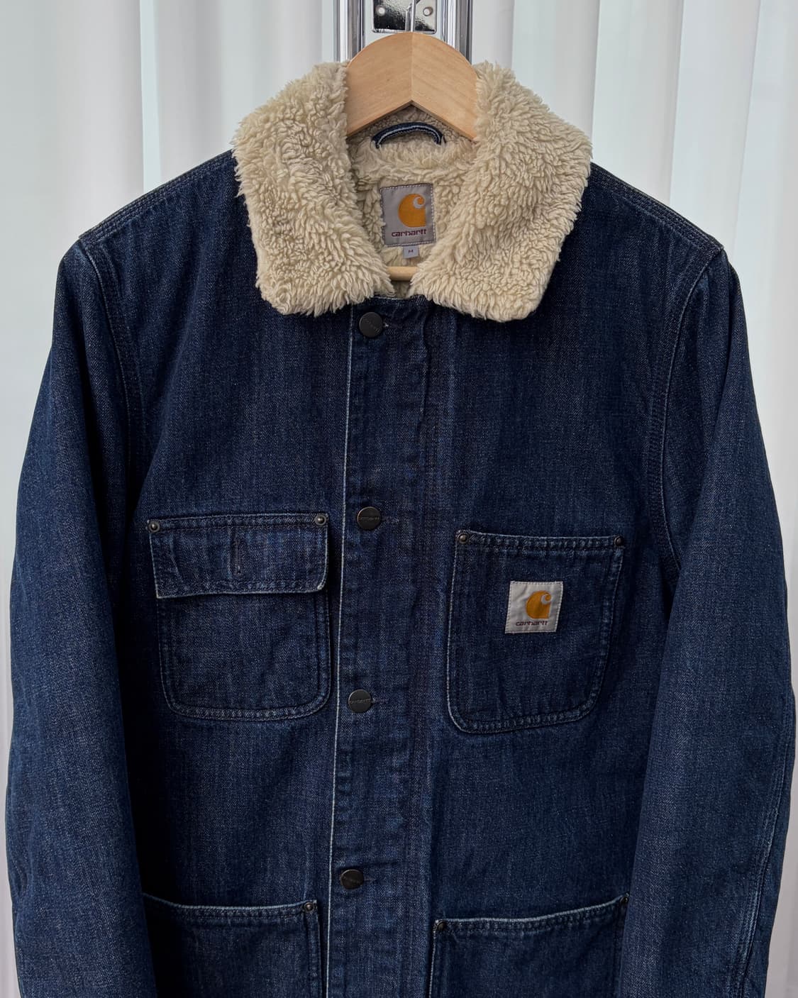[M]칼하트 WIP 피닉스 데님 쉐르파 워크 자켓 상품이미지5