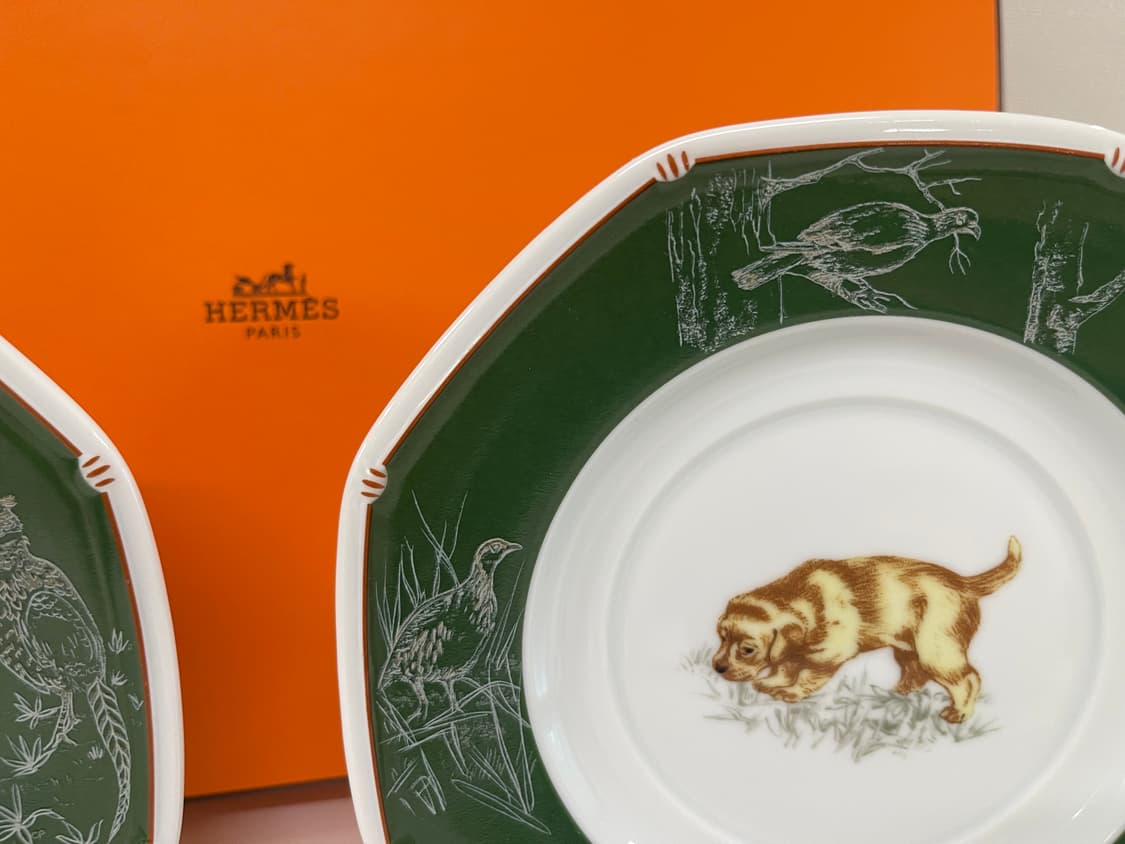 에르메스 샹 쿠홍 Chiens Courants 리트리버 플레이트 2P 상품이미지4