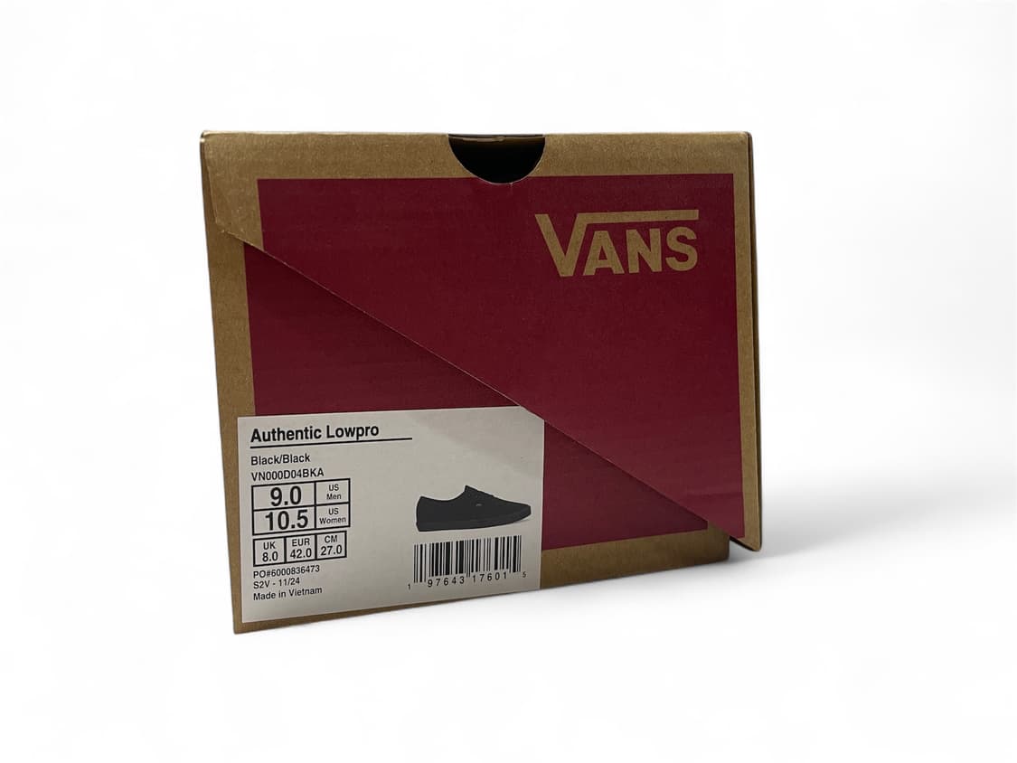 Vans Authentic Lowpro Black/Black 270 상품이미지3