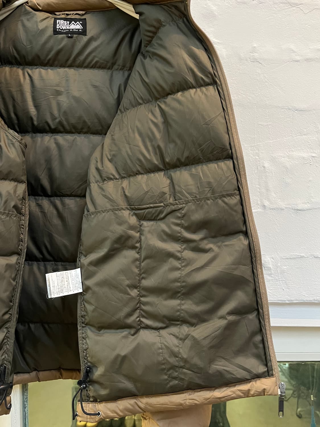 First Down USA 덕다운 경량패딩 브라운 L 상품이미지5