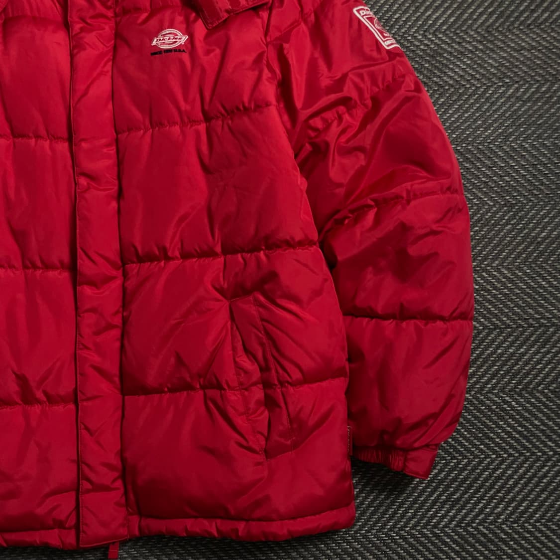 디키즈 USA 오리지날 퀼팅 경량 패딩 레드y 4714 상품이미지4
