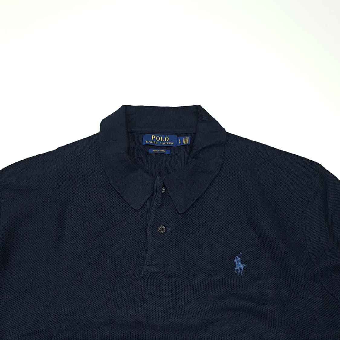 CL326 L 폴로 피마코튼 포니자수 네이비 니트 스웨터 상품이미지2