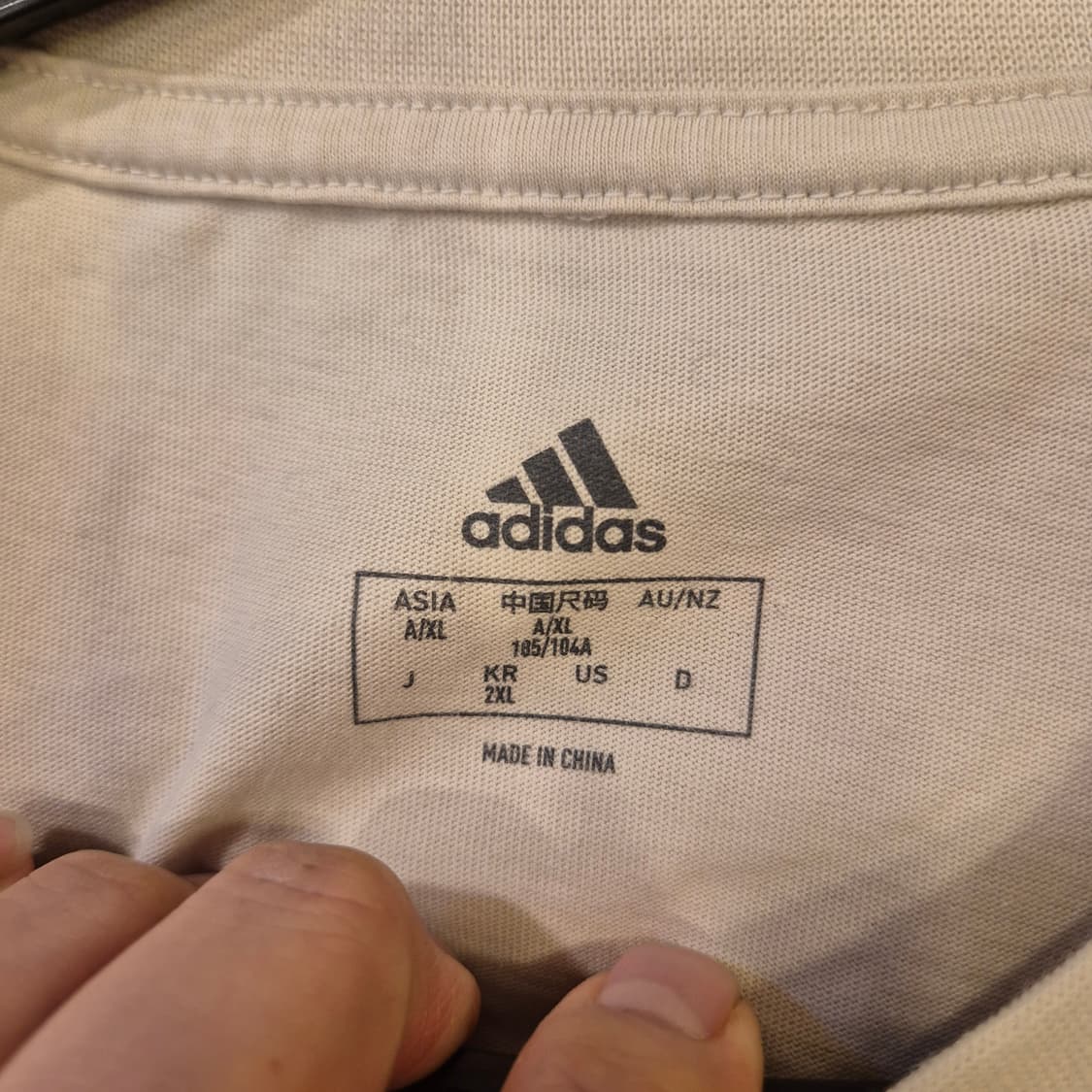2XL 아디다스 베이지 반팔티셔츠  상품이미지3