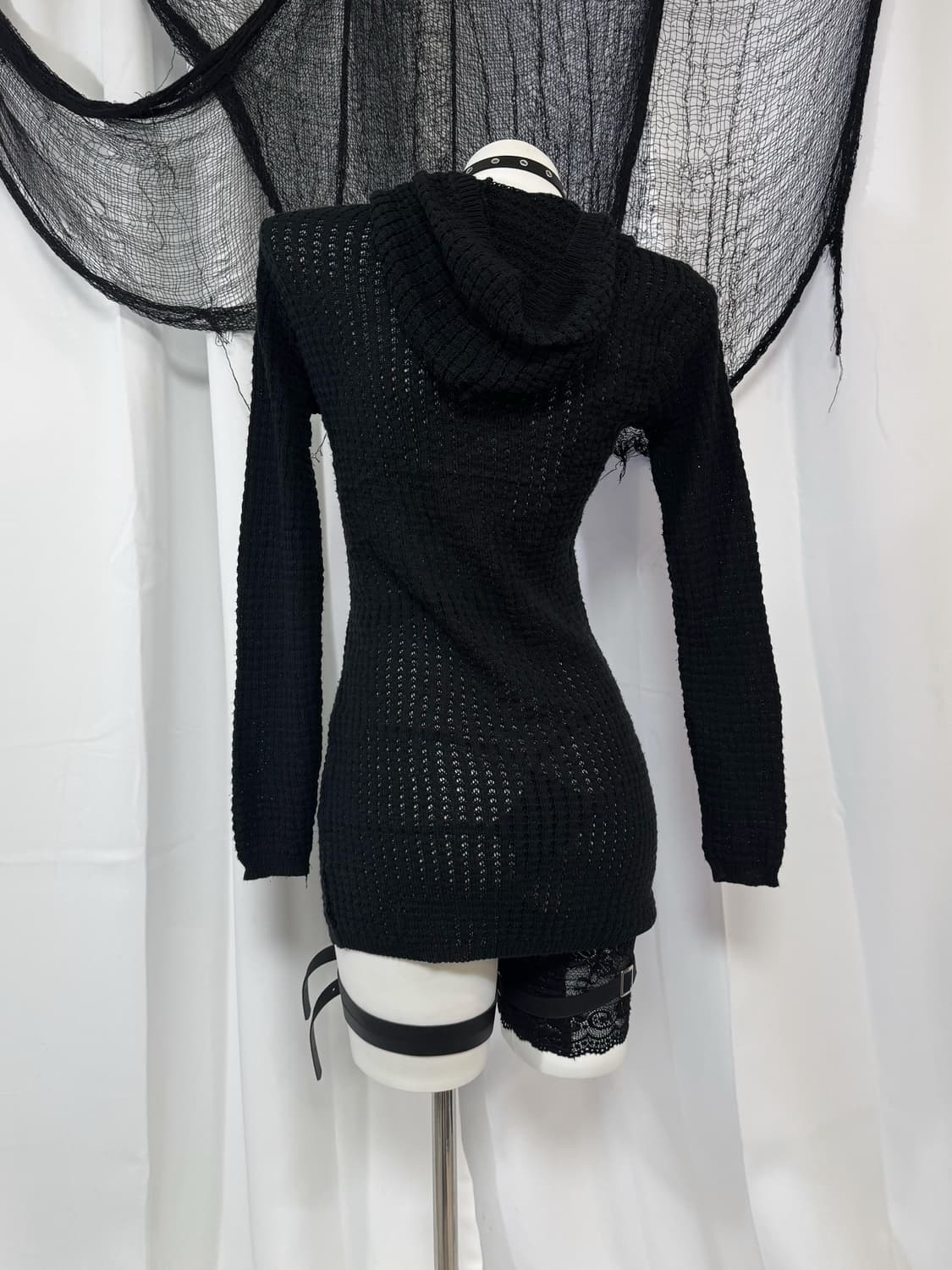 knit long hood cardigan 상품이미지3