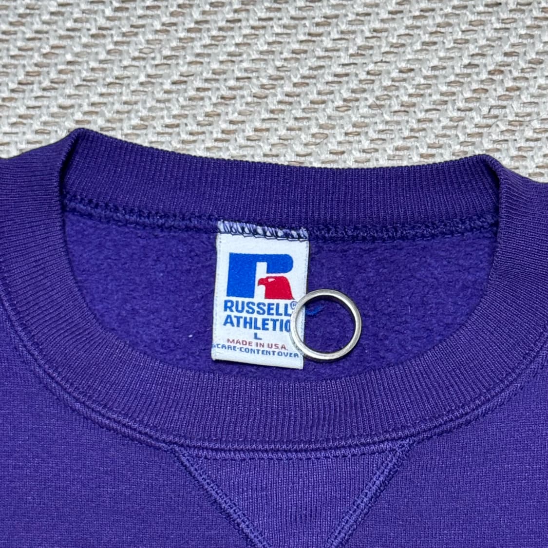 (L) 90s 빈티지 러셀 애슬레틱 퍼플(보라)맨투맨 상품이미지3