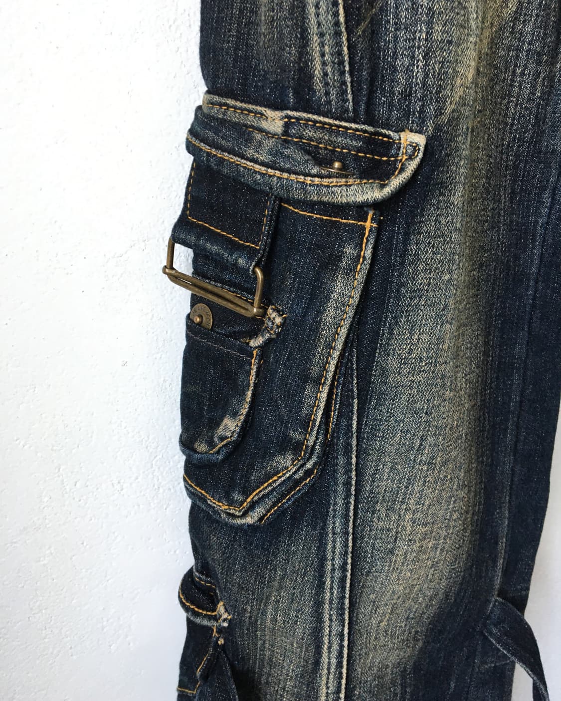 Cago pocket belted denim pants 상품이미지5