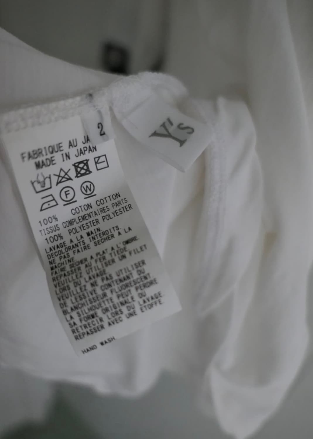 yohji yamamoto Y’s 도트 반팔티셔츠 상품이미지4
