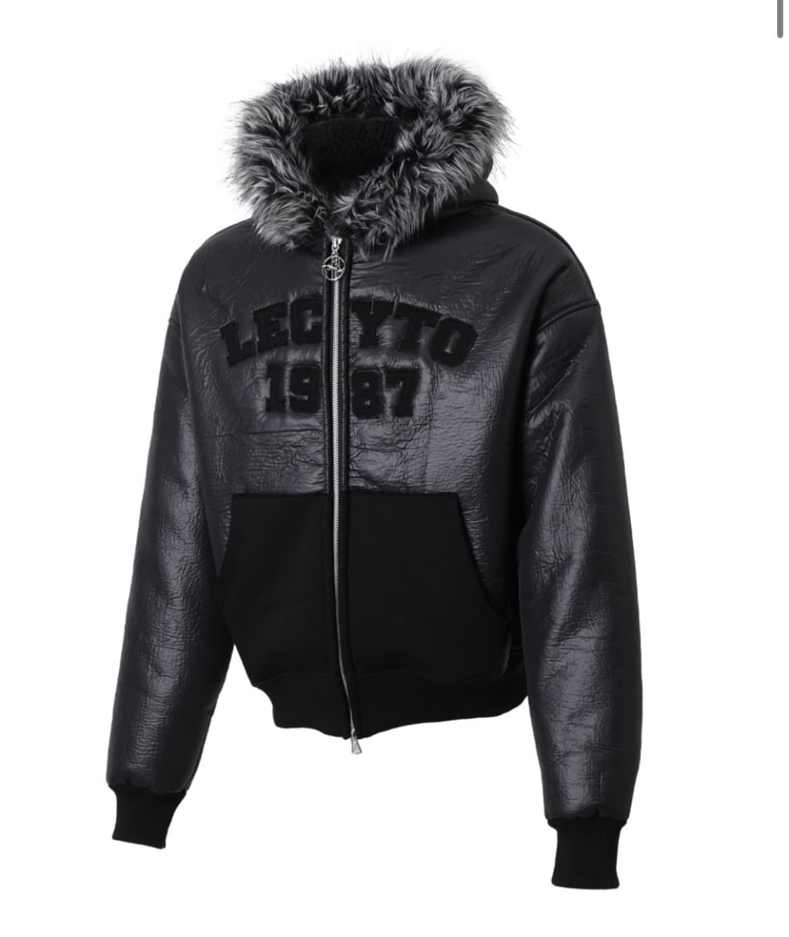 Trimming Bomber Hood Zip-Up_[Black] 상품이미지1