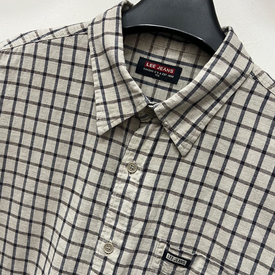 90s LEE 리 진스 쌍방울 체크 셔츠 남방 105 상품이미지3