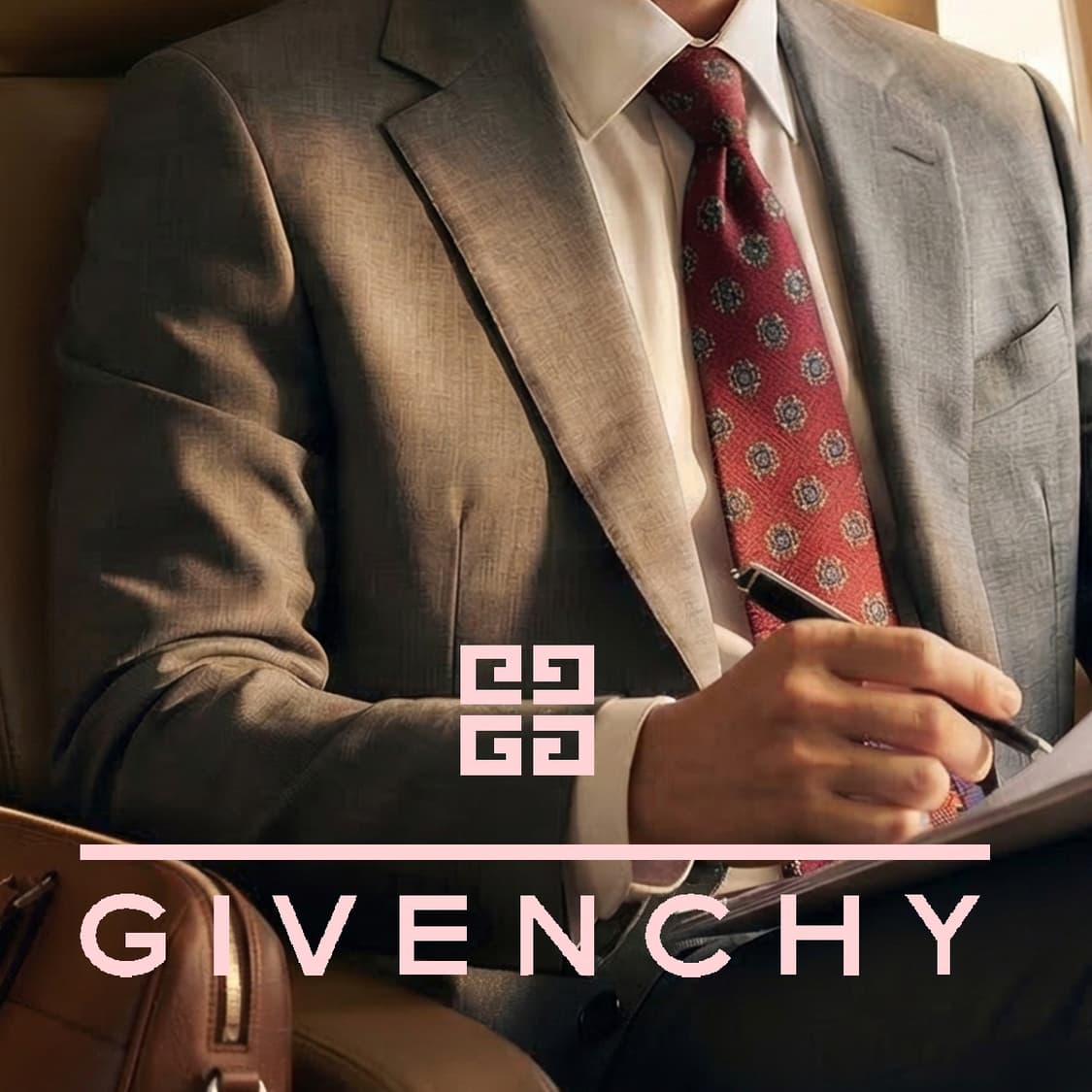 지방시 실크 와인 패턴 넥타이 9.1cm A+~A등급 E731 상품이미지1