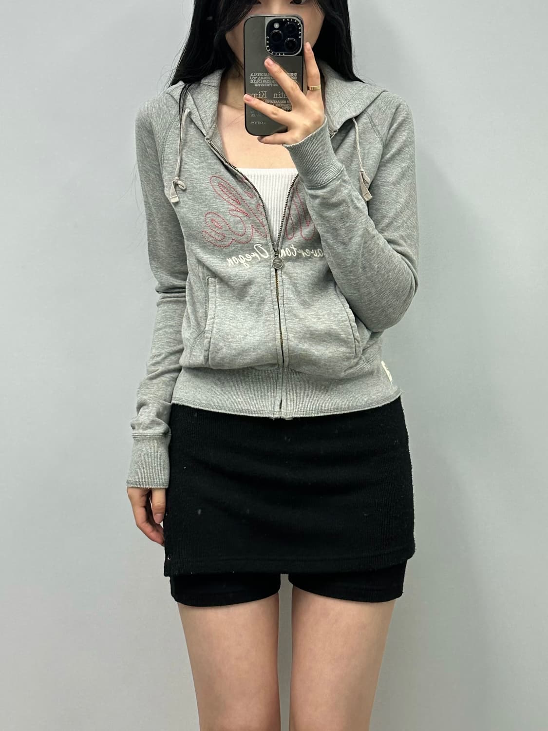 나이키 00s 그레이 딱붙 후드집업  상품이미지1