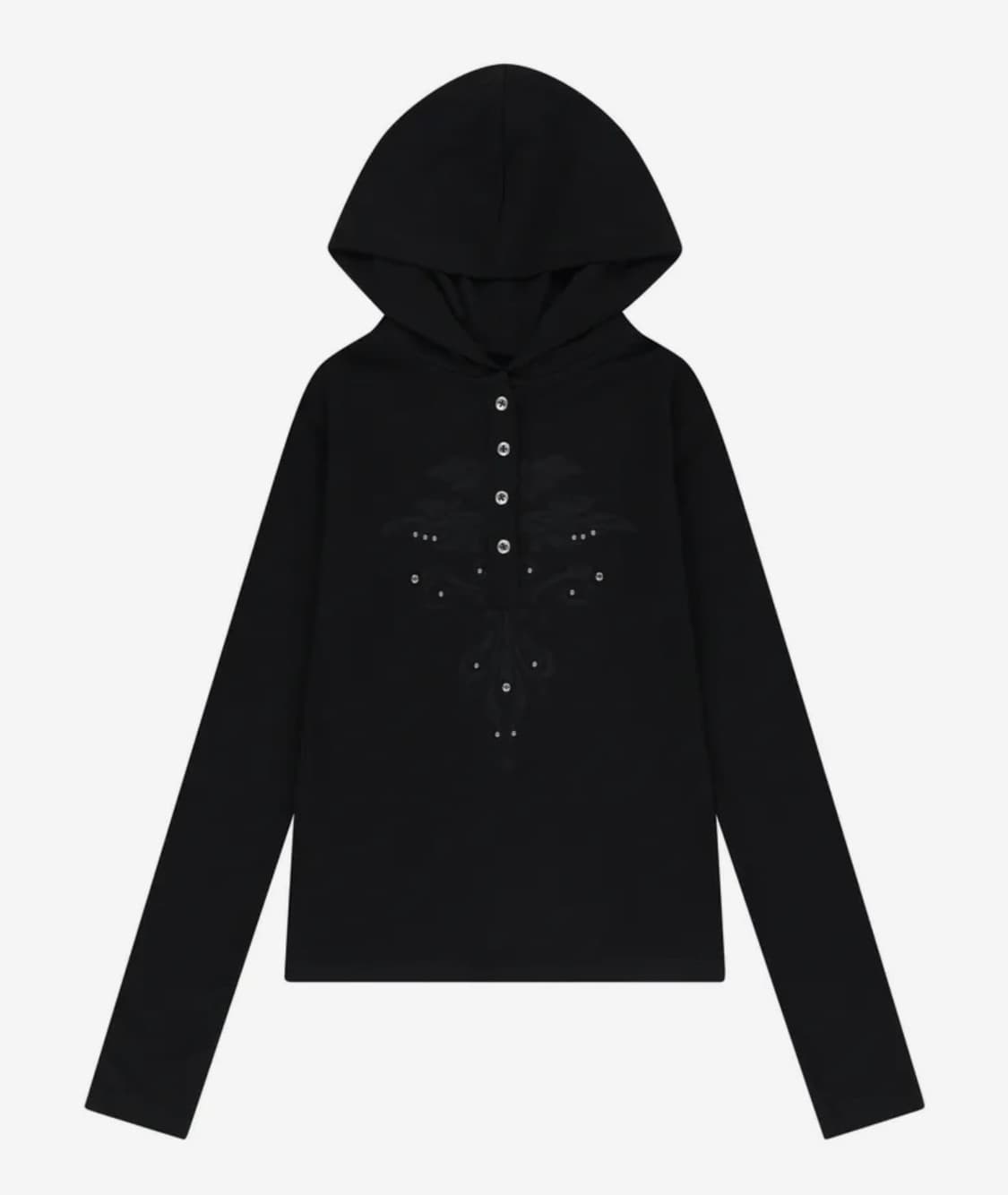 AAKAM Studded Leaf Hooded Long Sleeve (B 상품이미지2