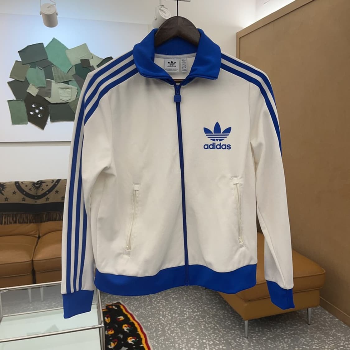 아디다스 대장급 Y2K 코발트블루 배색 져지 집업 XL C07126 상품이미지3