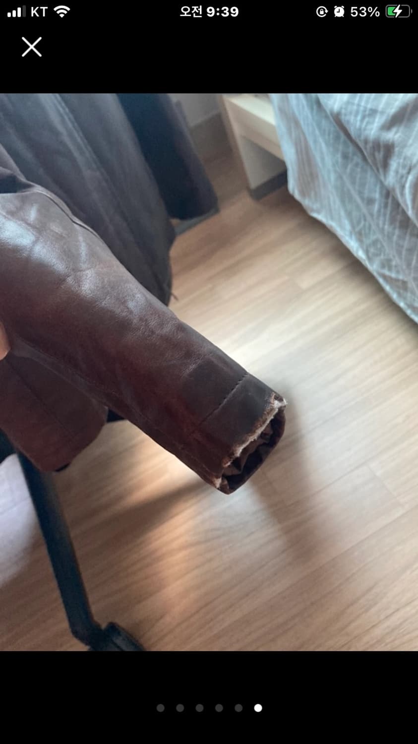 아르마니 익스체인지 가죽자켓 총장 가슴 어깨 66 50 53 상품이미지7