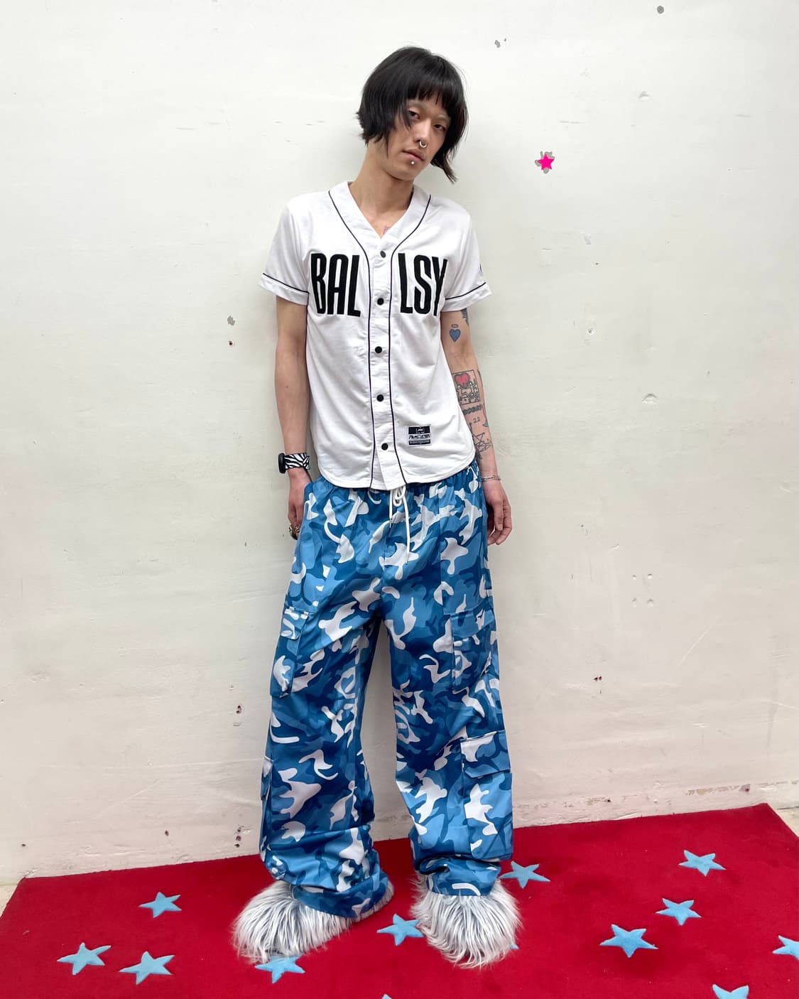 Baseball BALLSY White T-shirt 상품이미지5