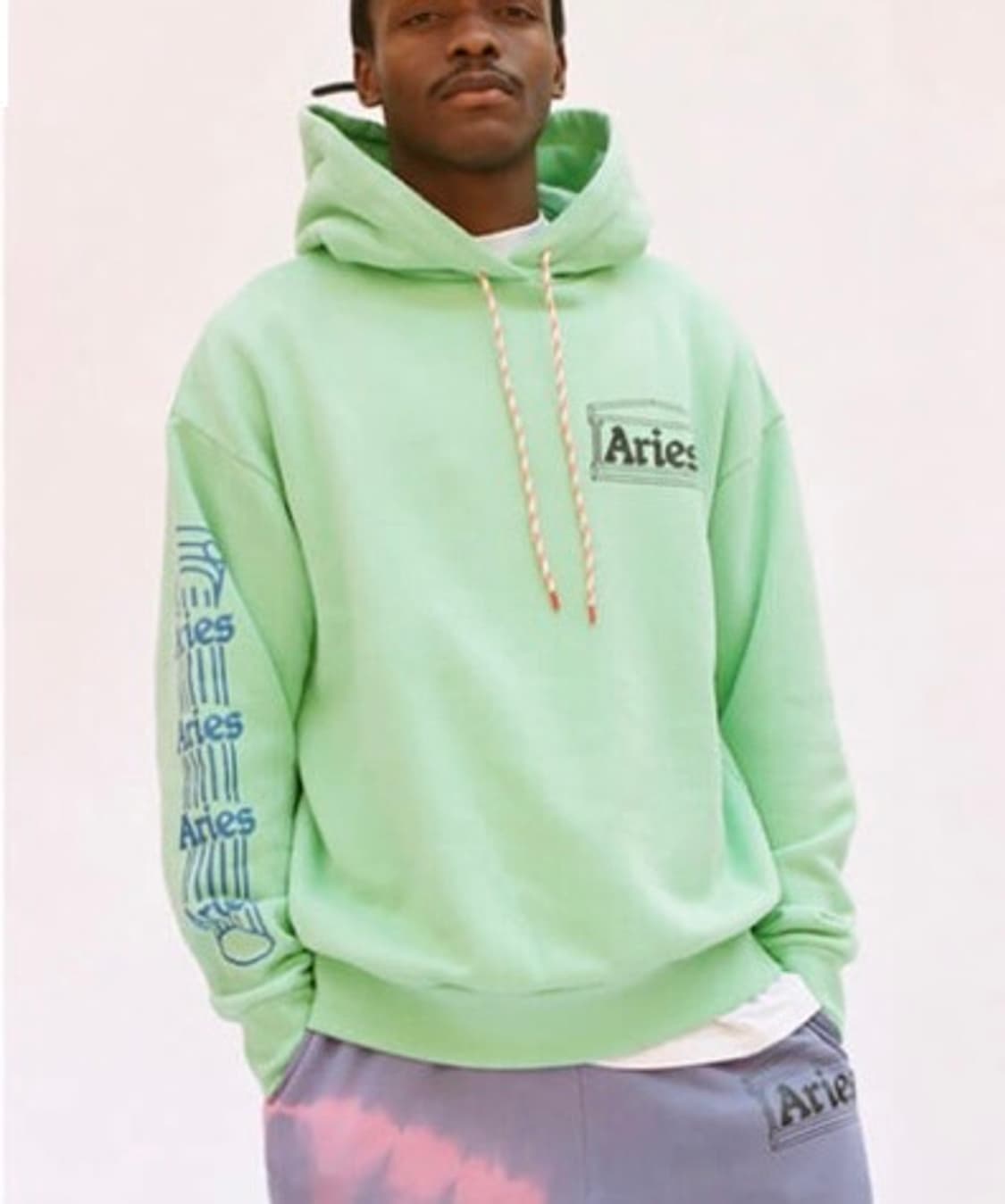 Aries 에리즈 연두색 후드티 S 상품이미지1