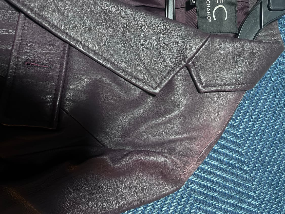 보라빛 가죽자켓 상품이미지3