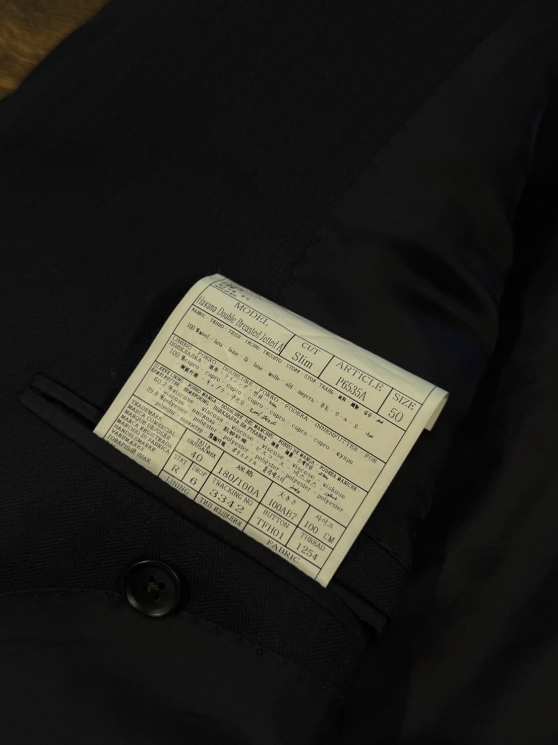 수트서플라이 더블 브레스티드 자켓 100 상품이미지9