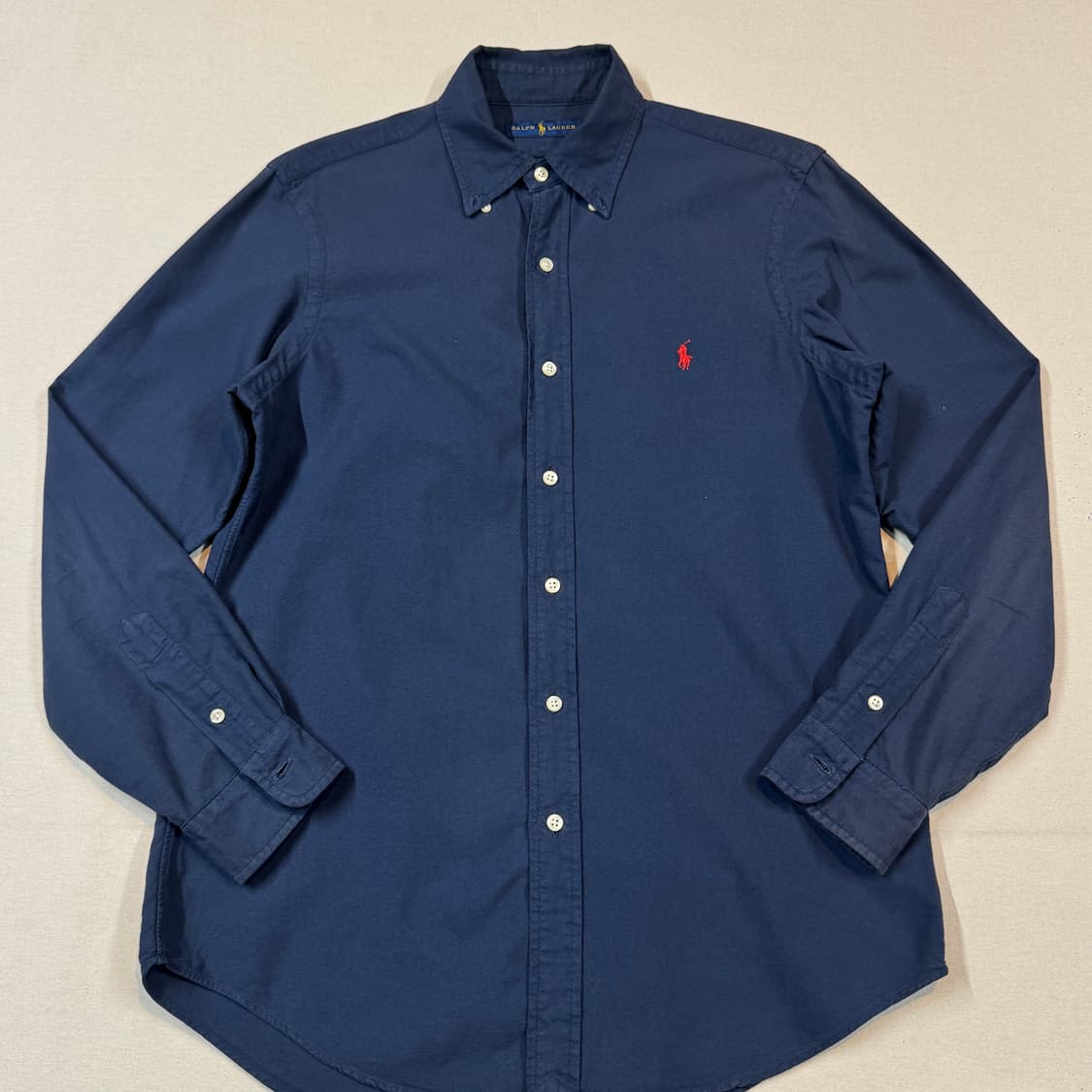 S) 폴로 랄프로렌 클래식 가먼트다이 옥스포드 셔츠 네이비 상품이미지2