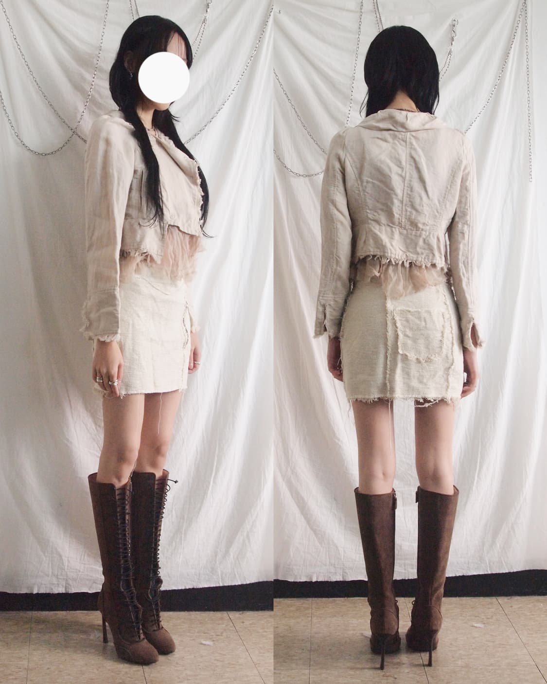 rare* bed and balcony jpn 그런지 크롭컷 자켓 상품이미지2