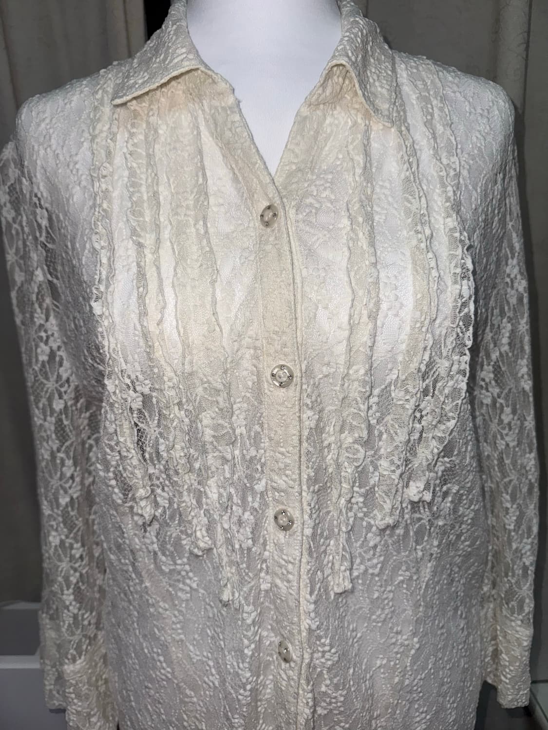 Flowers see-through shirt 상품이미지4