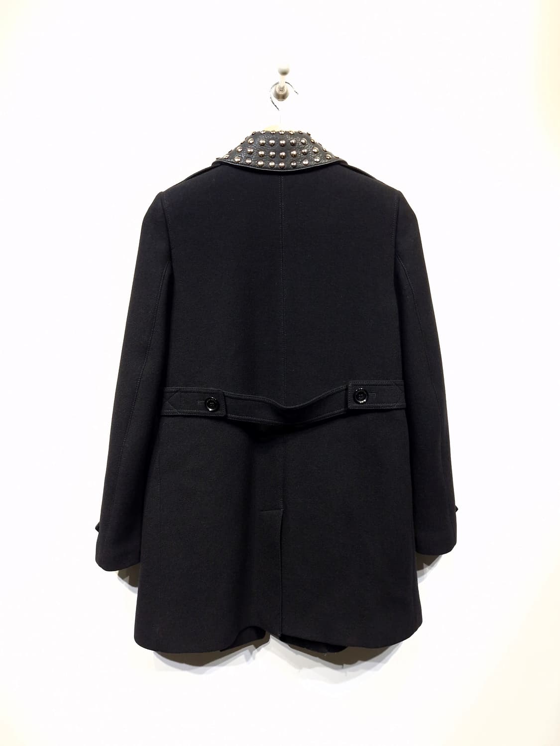 버버리(BURBERRY BRIT)울 캐시미어 혼방 스터드 코트 블랙 상품이미지2