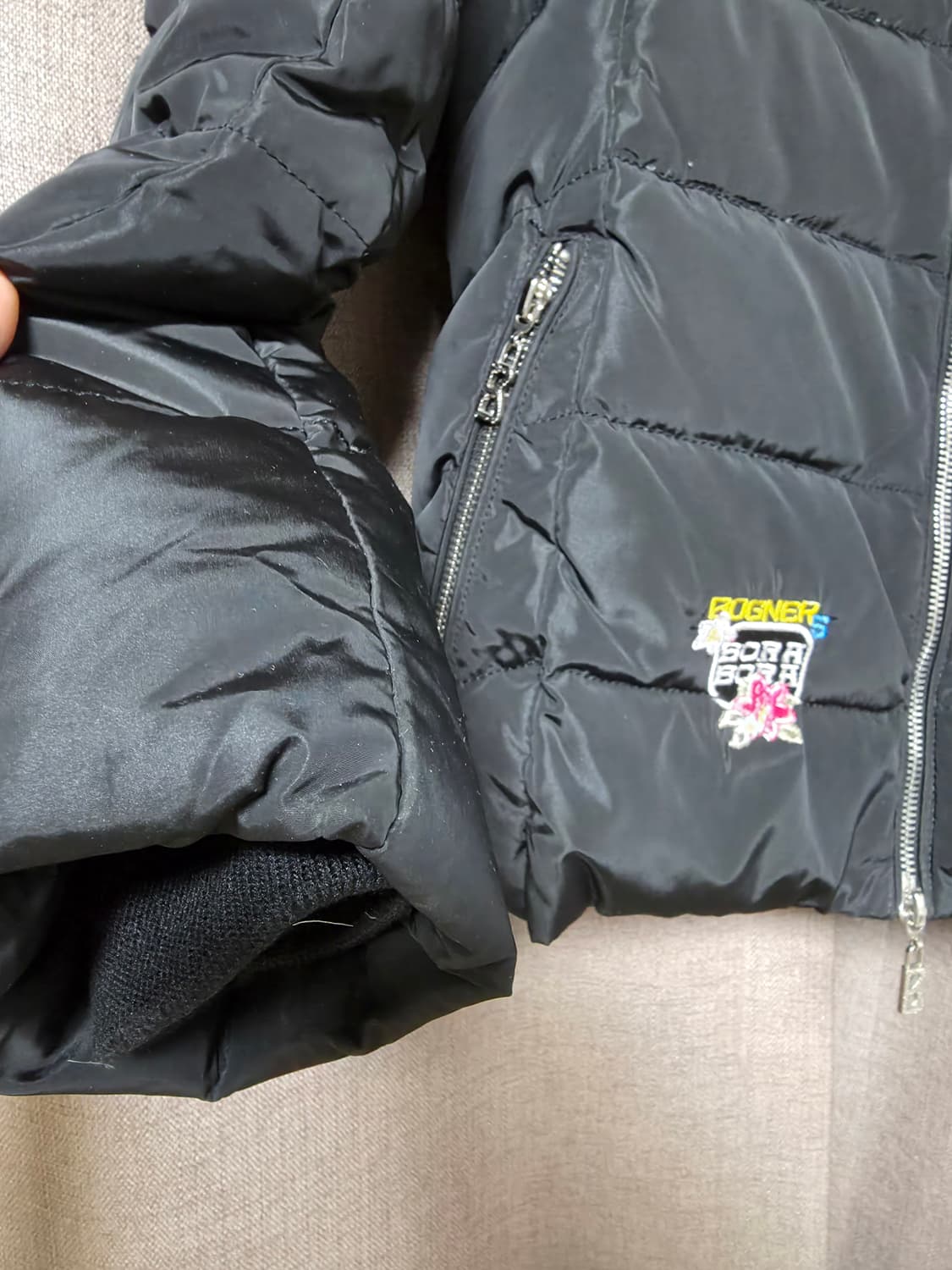 보그너자수다운숏패딩 L 상품이미지3