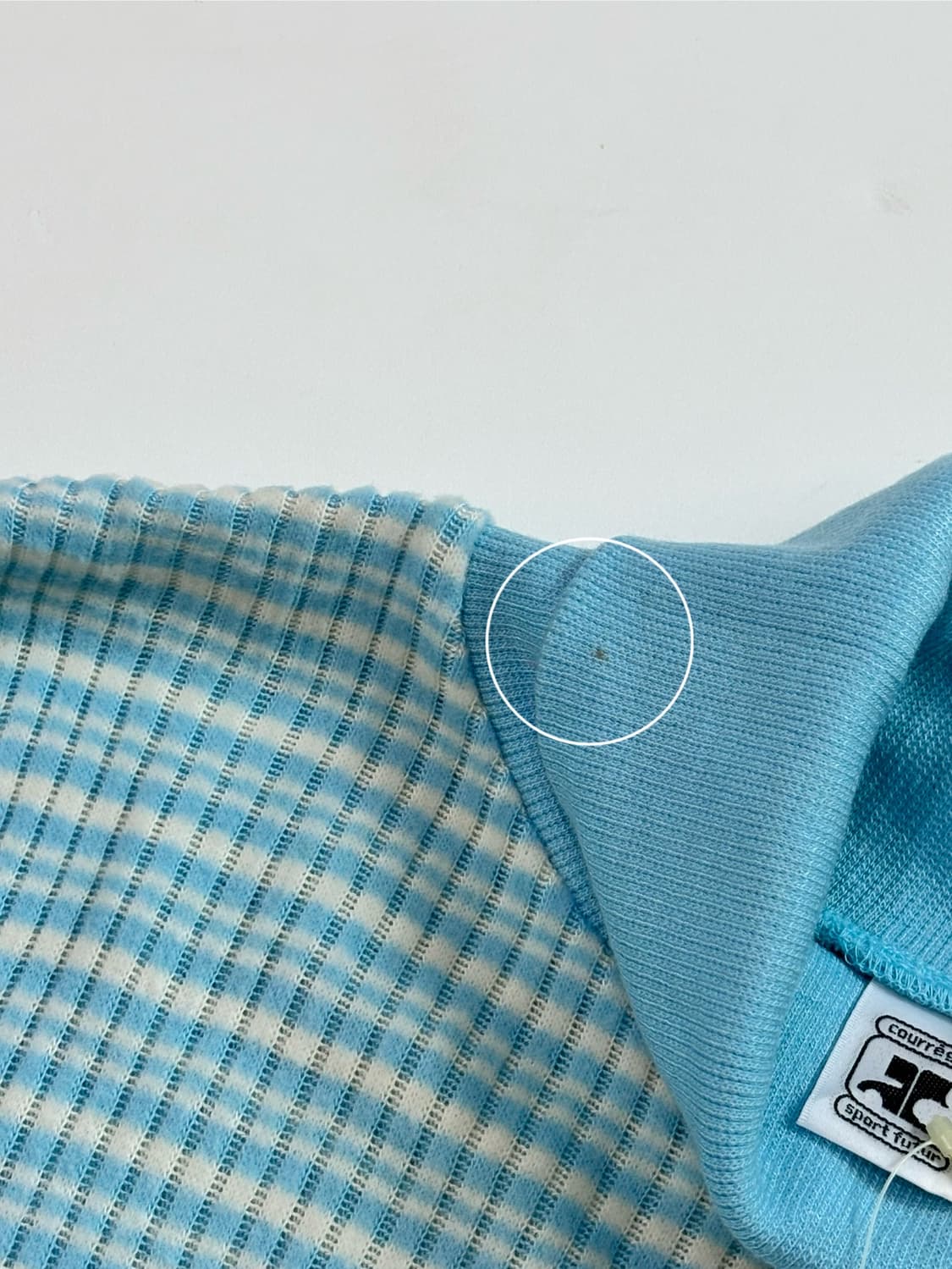 Courreges 꾸레쥬 스카이블루 컬러 터틀넥 니트 상품이미지10