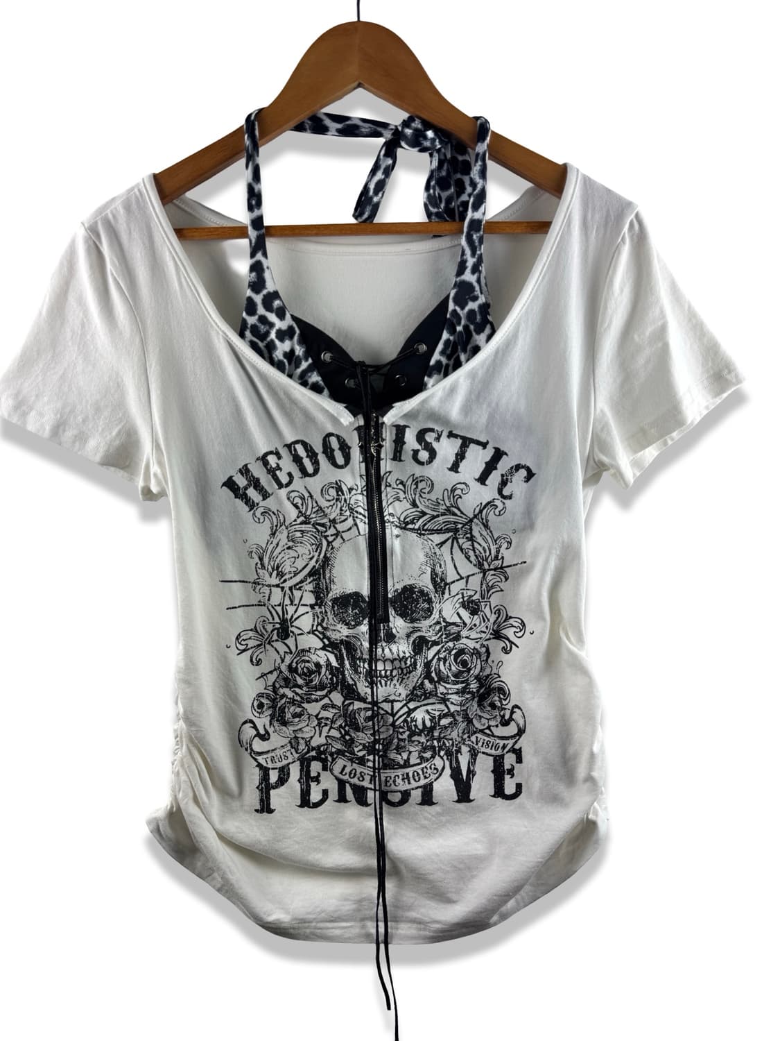 JPN 펑크 스컬 고스 홀터넥 슬리브집업2877 상품이미지1