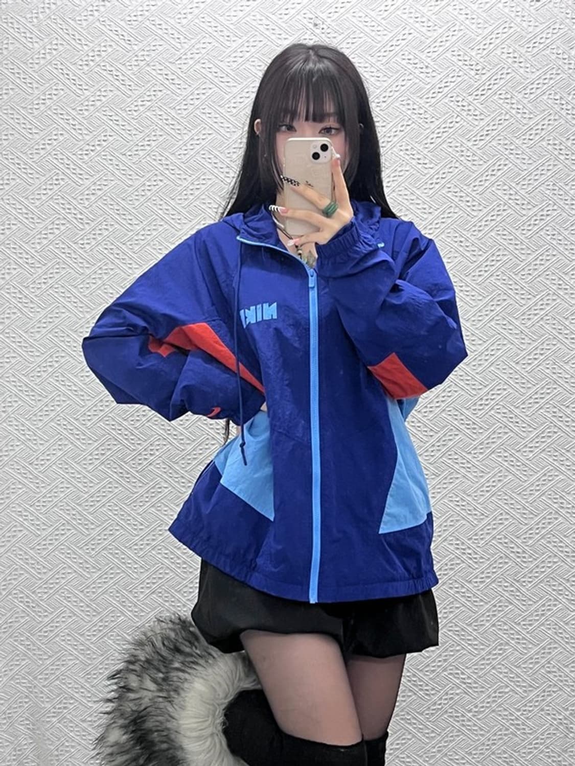 나이키 올드스쿨 레트로 배색 윈드러너 바람막이 자켓 XL C10531 상품이미지1