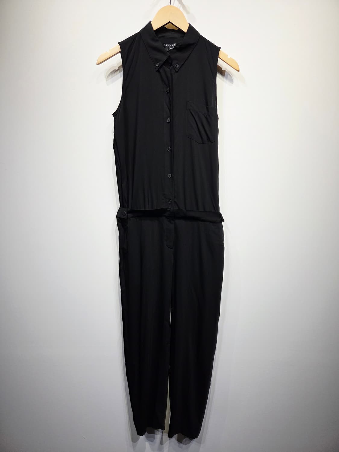 Theory 띠어리. 여자 민소매 드로스트링 웨이스트 점프수트_호칭4 상품이미지1