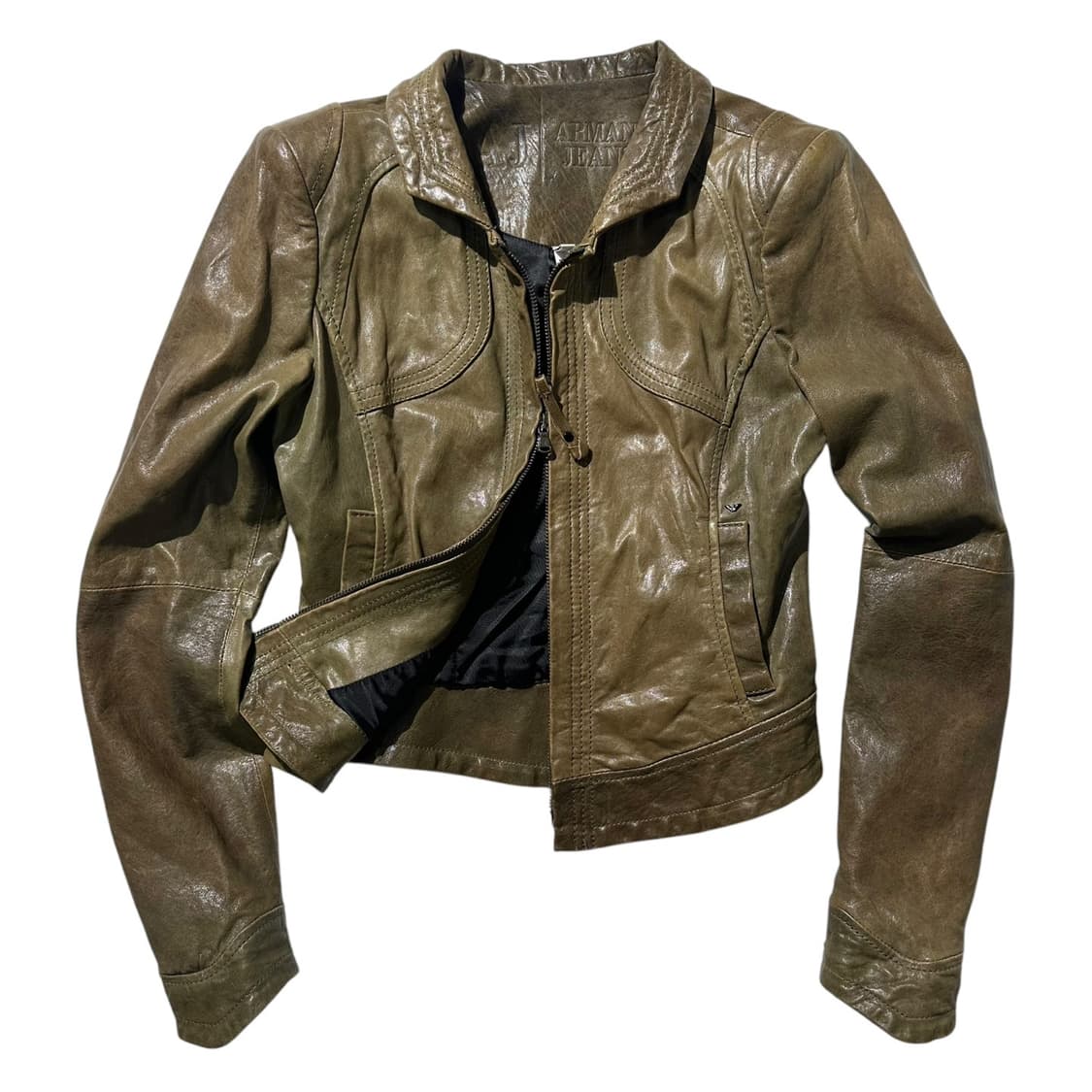 (매장판) 아르마니 진스 램스킨 투웨이 레더 자켓 상품이미지1