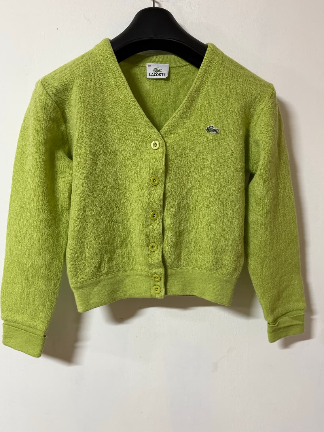 라코스테 라임 크롭가디건 90 상품이미지1