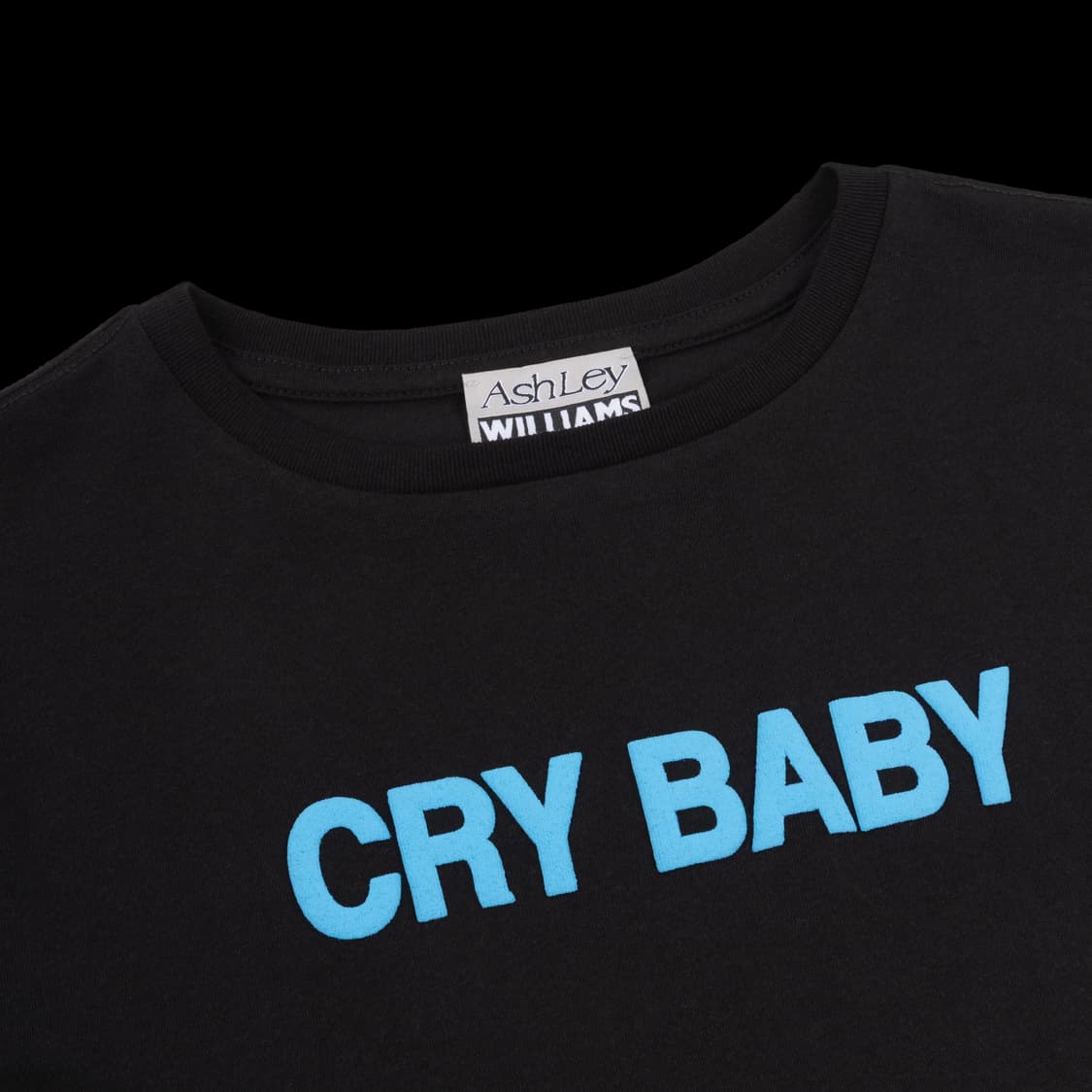 (XS,S,M) 애슐리 윌리엄스 Cry baby 크롭 티셔츠 / 블랙 상품이미지4