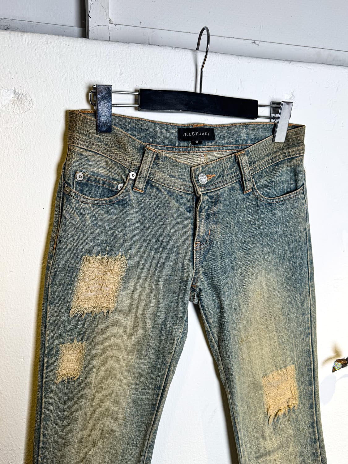 JILL STUART – Distressed Patch Denim Pan 상품이미지8