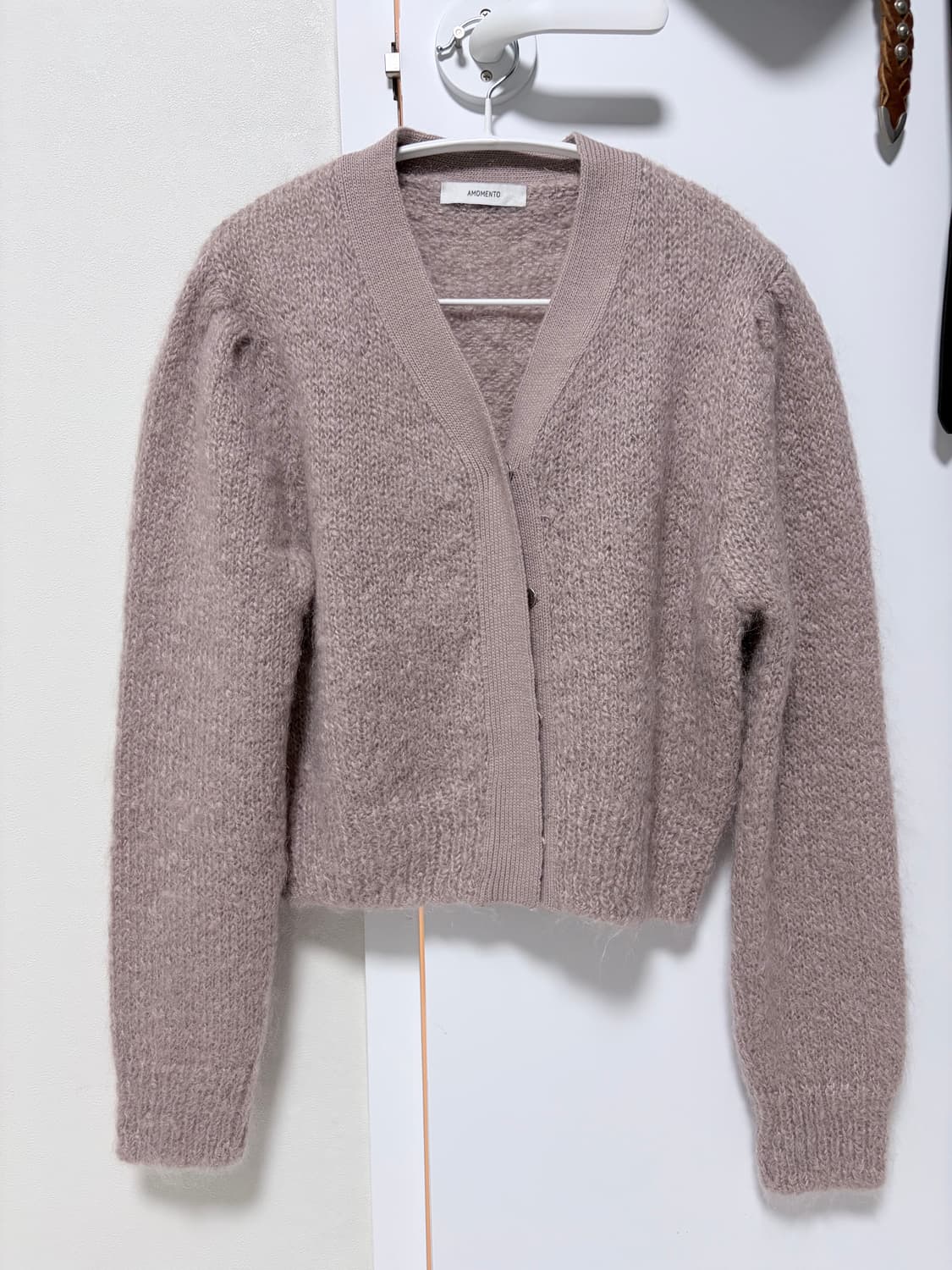 아모멘토 그랜마 가디건 더스트 핑크 o사이즈 상품이미지1