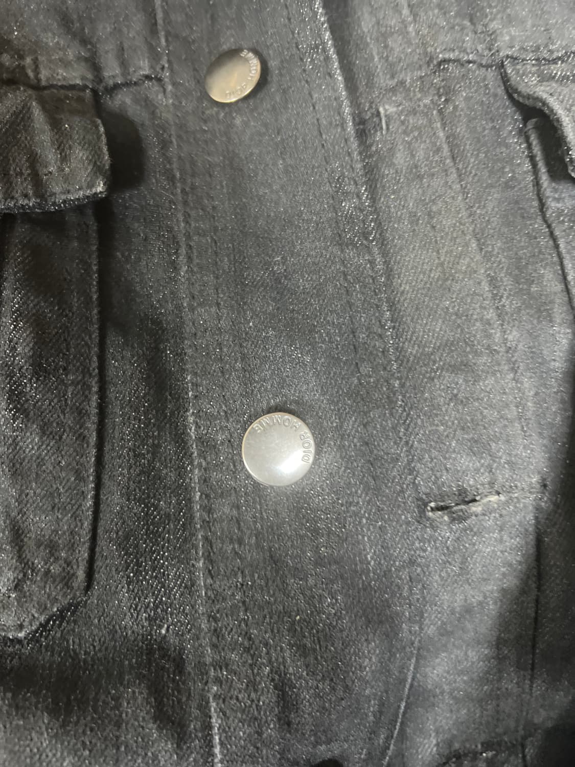 생로랑 블랙데님 왁싱 자켓 상품이미지4