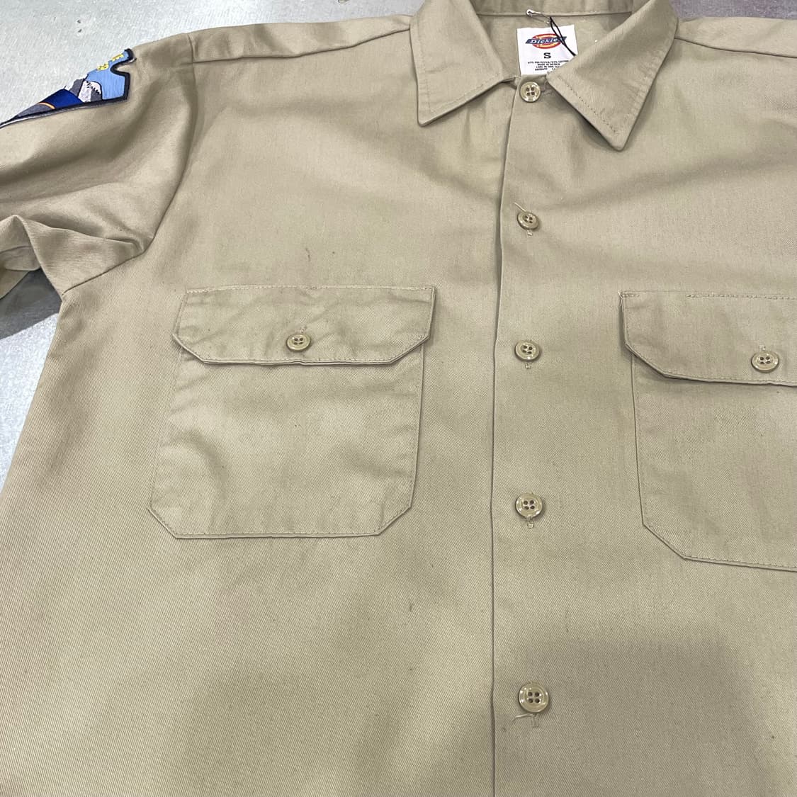 (S) Dickies 디키즈 패치 워크 셔츠 베이지 상품이미지8