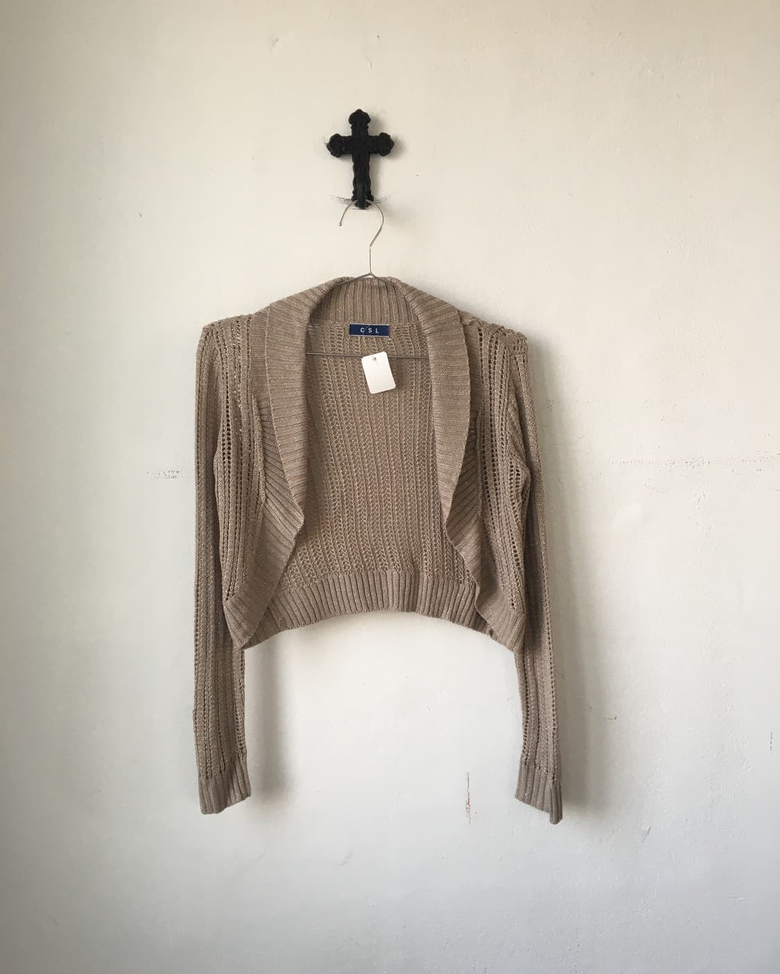 Glitter point knit bolero 상품이미지1