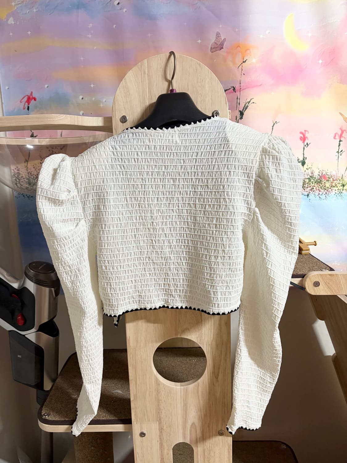 퍼프배색 가디건 상품이미지3