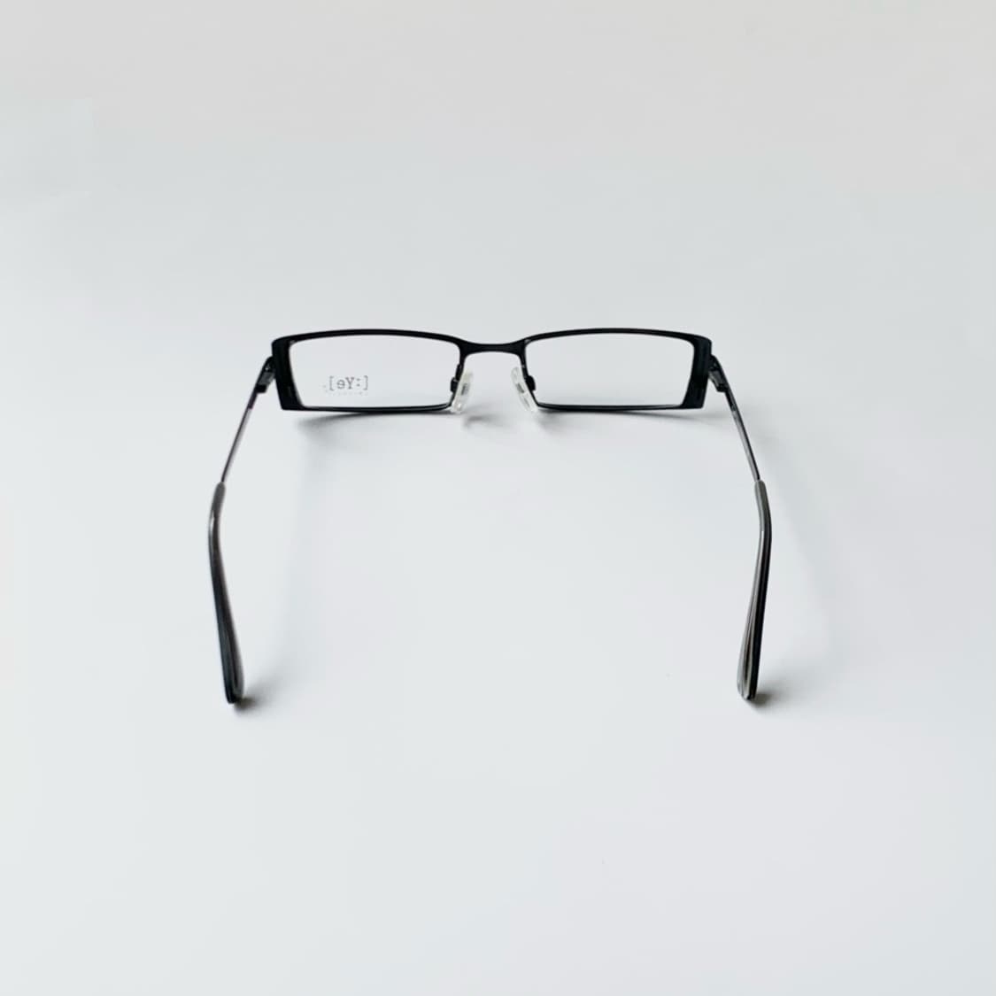 [픽키-684] 블랙 스퀘어 메탈 안경 풀프레임 미니멀 데일리 상품이미지4